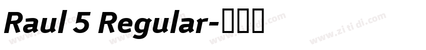 Raul 5 Regular字体转换